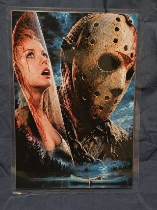 Póster plastificado terror Viernes 13 A4
