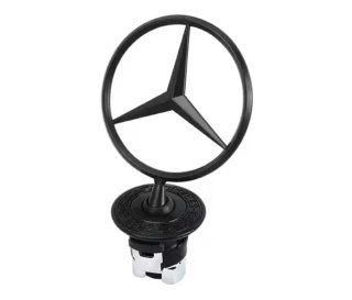 Logo capó Mercedes W202 W212 negro