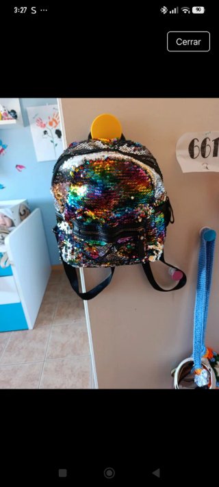 Mochila de Lentejuelas Multicolor para Niña