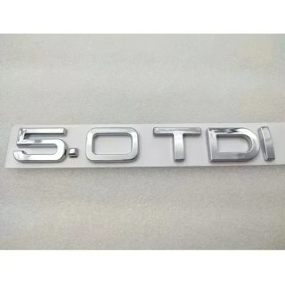 Emblema logo Audi 5.0 TDI plata