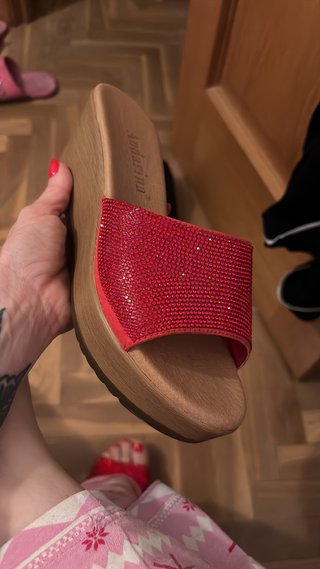 Sandalias Andarina Rojas con Plataforma