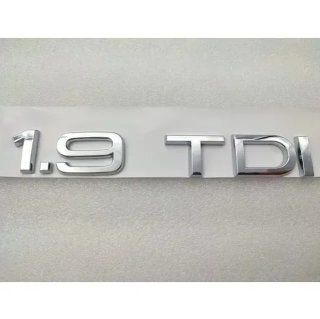 Emblema logo Audi 1.9 TDI plata