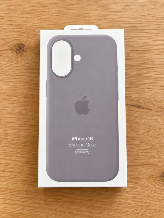 Custodia iPhone 16 in silicone MagSafe Malva Grigio