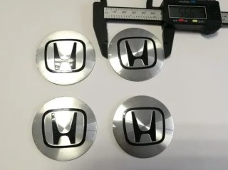 Chapas de centro de rueda Honda plata 56 mm