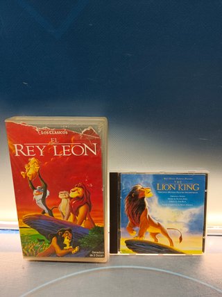 banda sonora CD + VHS El rey Leon, disney , The lion King