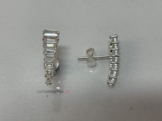 pendientes plata 925mm con piedra con circonita