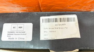 Estante de ducha 2 pisos sin taladro plata