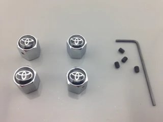 Tapones antirrobo válvulas llantas Toyota cromado
