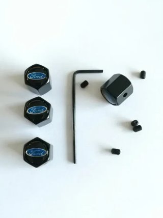 Tapones válvulas Ford negros antirrobo