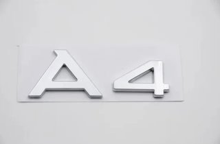 Emblema trasero Audi A4 plata