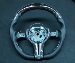 Volante BMW F20 F30 F15 de carbono con LED y levas