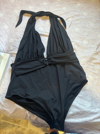 Bañador Negro Escote Halter