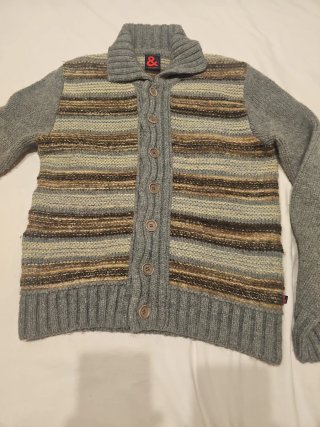 Chaqueta de lana con rayas para hombre