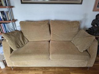 Sofá Cama Beige Tela