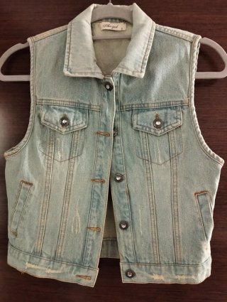 Chaleco vaquero Angel azul talla S