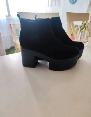 Botines negros de plataforma