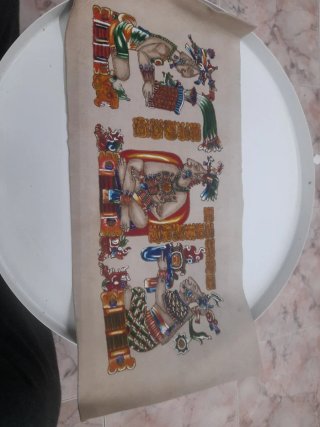 Pintura artesanal iconografía Palenque