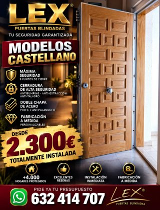 Puerta Blindada Lex Modelo Castellano