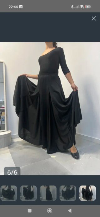 Falda de Flamenco Negra para Baile