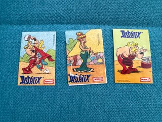 3 cromos Astérix & Obélix de Panrico