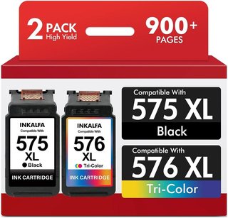 INKALFA 575XL 576XL 2Pack Tinta Canon TS3750i