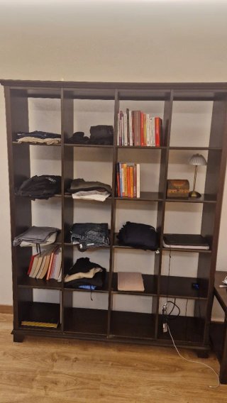 Librería Madera Maciza Wengué