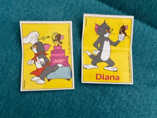 2 cromos Panrico - Dibujos Tom & Jerry