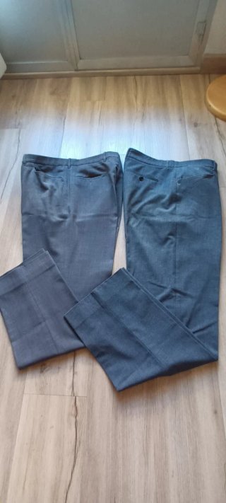 Pantalones de vestir clásicos grises Talla 46