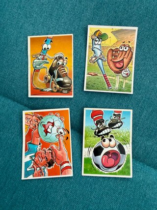 4 cromos Deportes Locos de Panrico