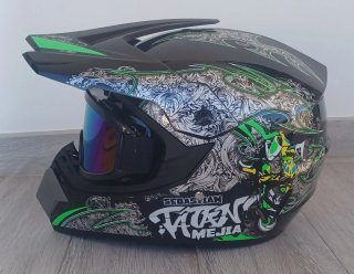 Casco Motocross,Bici o Patinete con gafas