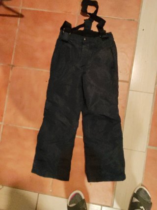 Pantalón de nieve negro con tirantes