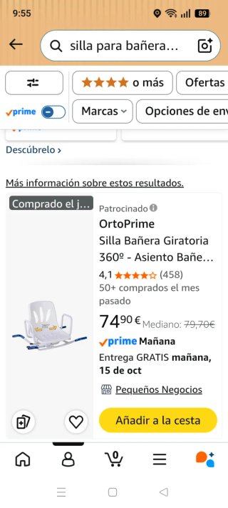 Silla para bañera mayores y mesa salita