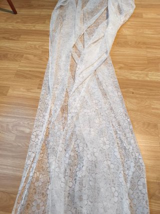 Visillos de encaje blancos