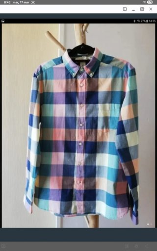 Camisa H&M Cuadros Multicolor Talla M