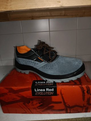 Zapatos de seguridad Skarppa grises y naranjas
