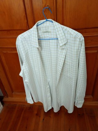 Camisa Ermenegildo Zegna cuadros beige y blanco