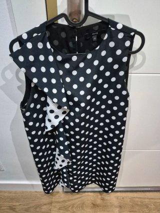 Vestido de Lunares Blanco y Negro