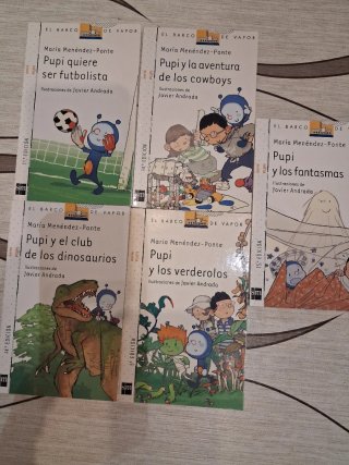 5 libros colección pupi- barco de vapor