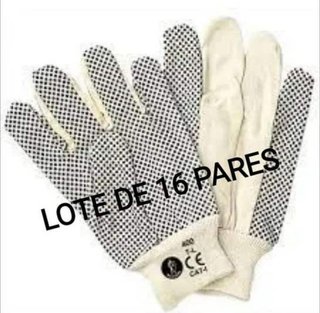 16 PARES GUANTES JOMIBA ALGODÓN GLO 400