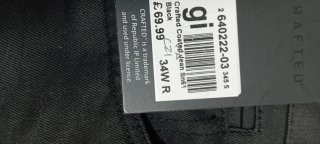 Pantalones GI Negro Talla 42