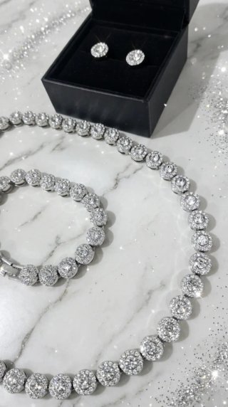 Conjunto de joyas inspiración Swarovski