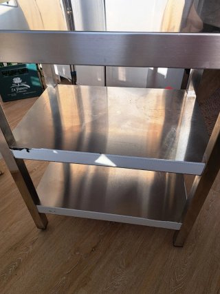 Mesa auxiliar hostelería acero inoxidable