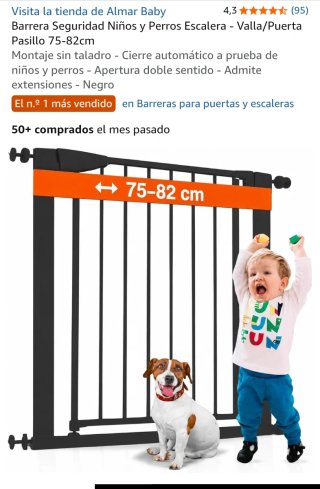 Barrera de Seguridad para Bebés y Mascotas