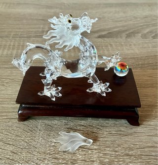 Dragón Swarovski 1997 The Dragon cristal con peana
