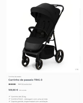 Carrinho de Passeio TRIG-3 até 25kg