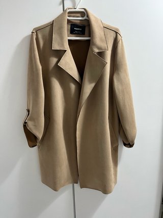 Chaqueta de ante beige Pull&Bear