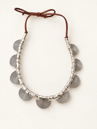Collar ajustable acero y tira de antelina