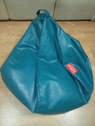 Puf Home Style Polipiel Turquesa
