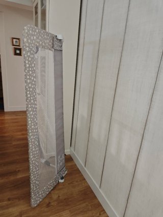 Barrera de Cama Infantil Gris con Estrellas