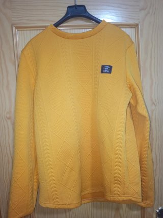 Jersey de Punto Relieve Amarillo Mostaza